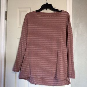 Lululemon pink stripe top